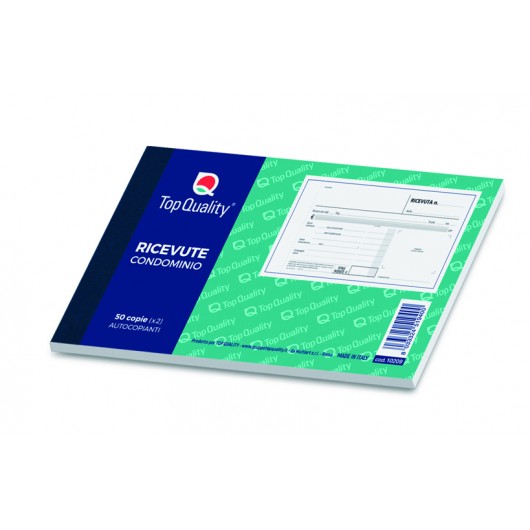BLOK RICEVUTE CONDOMINIO 50X2 COPIE T.Q. 9,9x17 CM. 5PZ.    