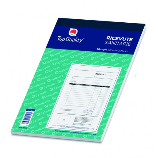 BLOK RICEVUTE SANITARIE 50X2 COPIE T.Q. 21,5x14,8 CM. 5PZ.  