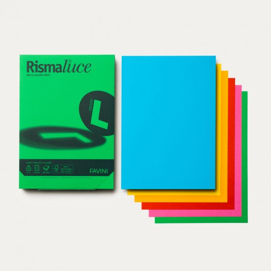 RISMALUCE A3 200GR. 8 COLORI ASS. 125FG.                    