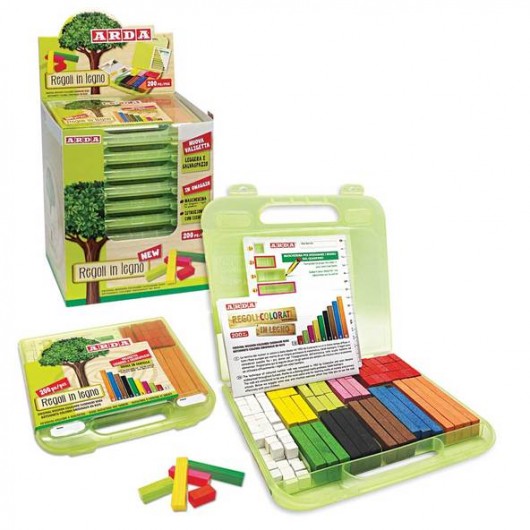NUMERI IN COLORE (REGOLI) ARDA IN LEGNO ART.123 200PZ       