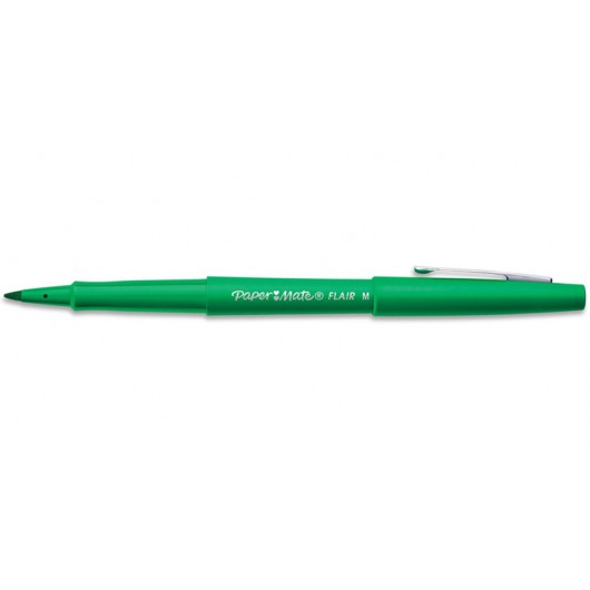 PEN.PAPER MATE NYLON/FLAIR 31011 VERDE 12PZ.                