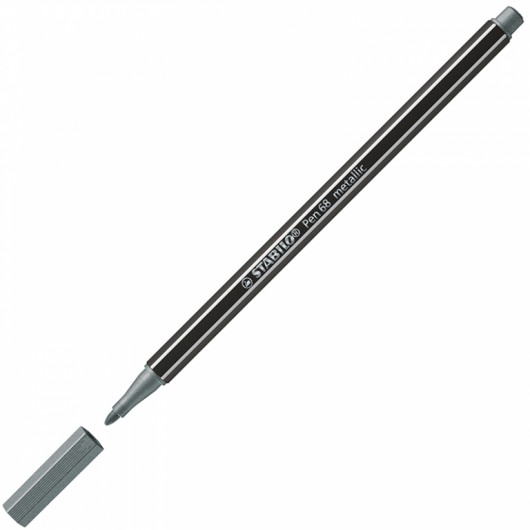 PEN.STABILO 68 METALLIC ARGENTO 10PZ.                       