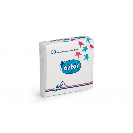 TOVAGLIOLI 40X40 ASTOR BIAN.170-48 50PZ.                    