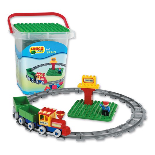 UNICOPLUS SECCHIO TRENINO 28 BLOCKS + 1 FIGURA              