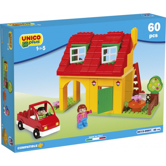 UNICOPLUS CASA 60 BLOCKS + 2 FIGURE                         