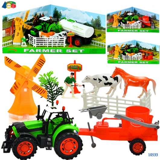 CONF.TRATTORE A FRIZIONE CON ACCESSORI E ANIMALI            