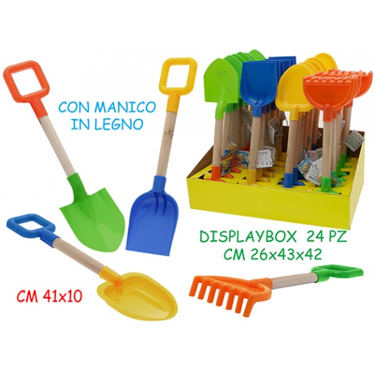 TEO'S - MINI PALETTE E RASTRELLI CON MANICO IN LEGNO 24PZ.  