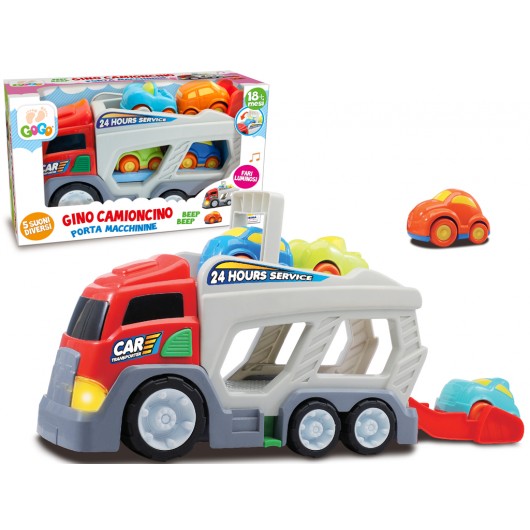 GOGO - GINO CAMIONCINO PORTA MACCHININE LUCI                
